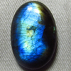 New Madagascar - LABRADORITE - Oval Shape Cabochon Huge size - 21x31 mm Gorgeous Strong Multy Fire